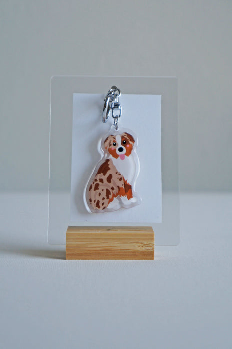 Australian Shepherd Epoxy Keychain