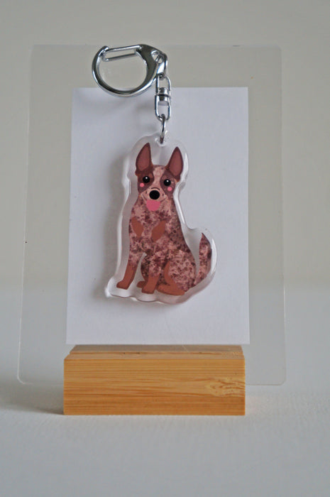 Australian Cattle Dog Epoxy Keychain