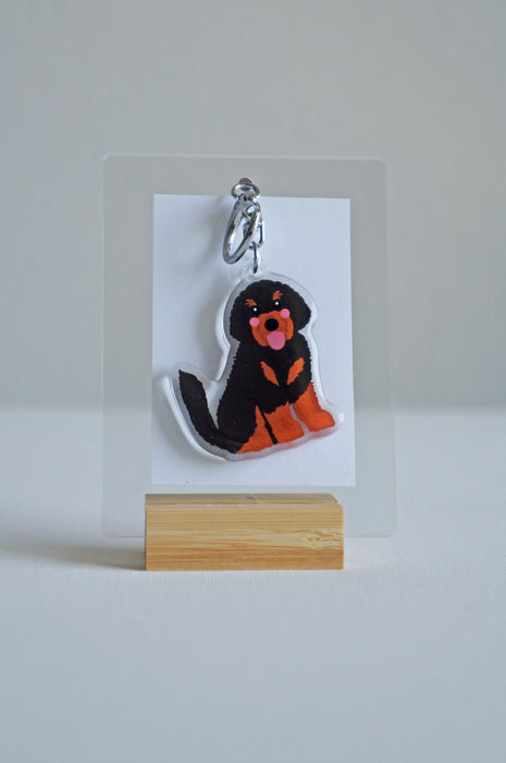 Bernedoodle Epoxy Keychain