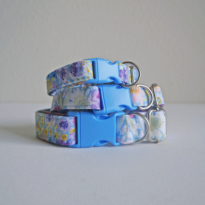 Blue Bouquet Dog Collar
