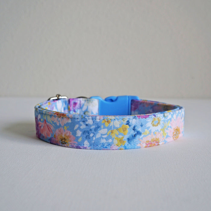 Blue Bouquet Dog Collar