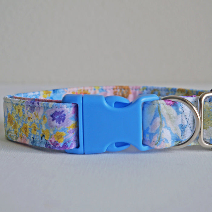 Blue Bouquet Dog Collar
