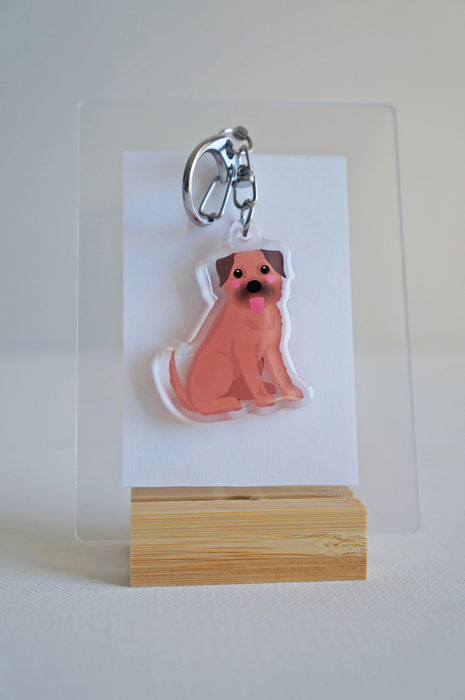 Border Terrier Epoxy Keychain