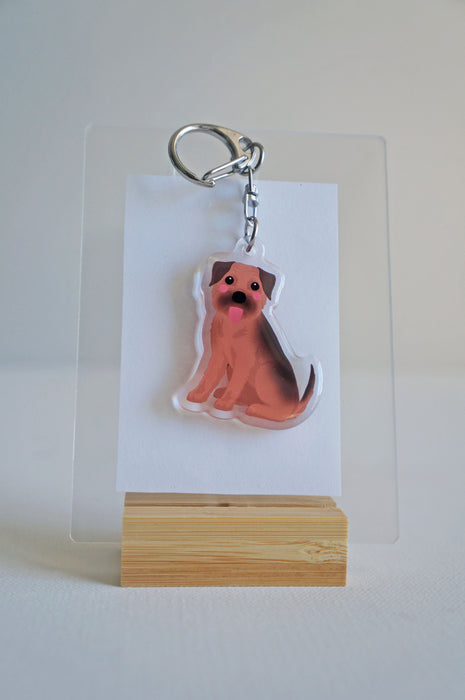 Border Terrier Epoxy Keychain