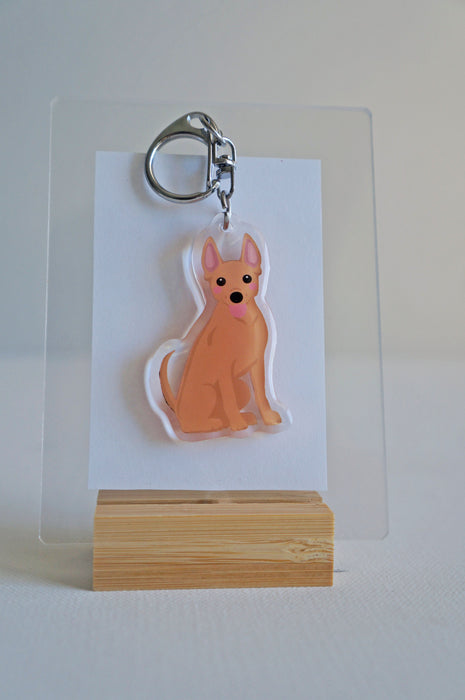 Carolina Dog Epoxy Keychain