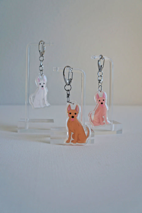 Carolina Dog Epoxy Keychain