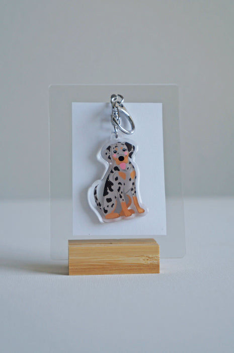 Catahoula Leopard Epoxy Keychain