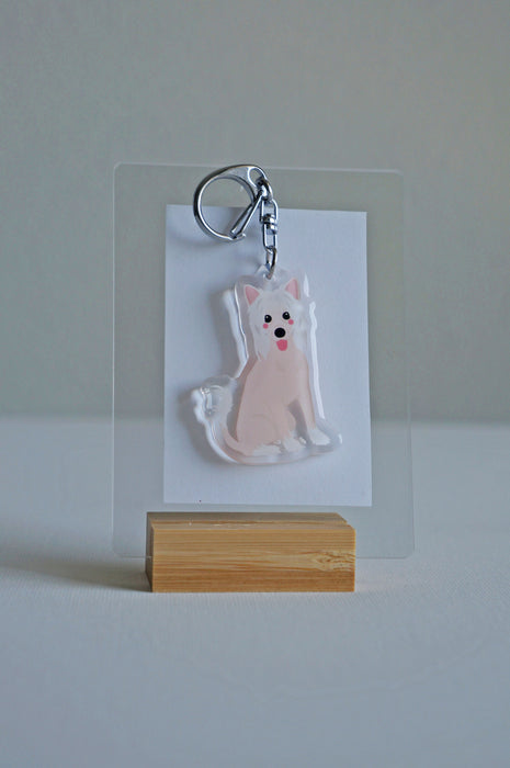 Chinese Crested Epoxy Keychain