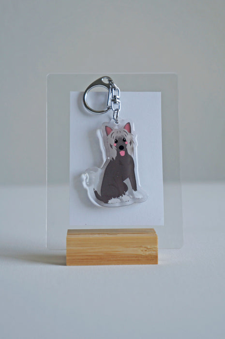 Chinese Crested Epoxy Keychain