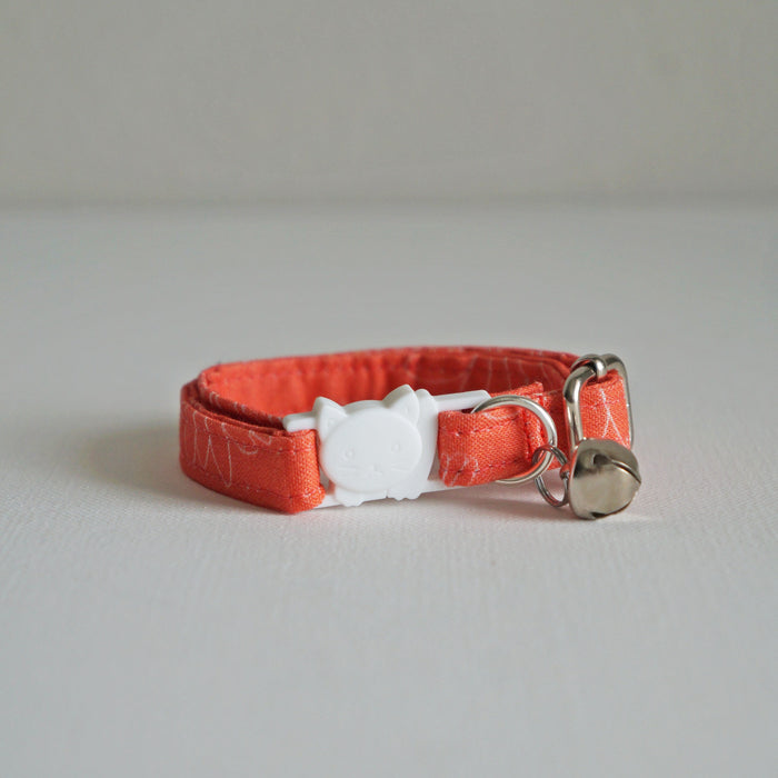 Coral Daisy Cat Collar