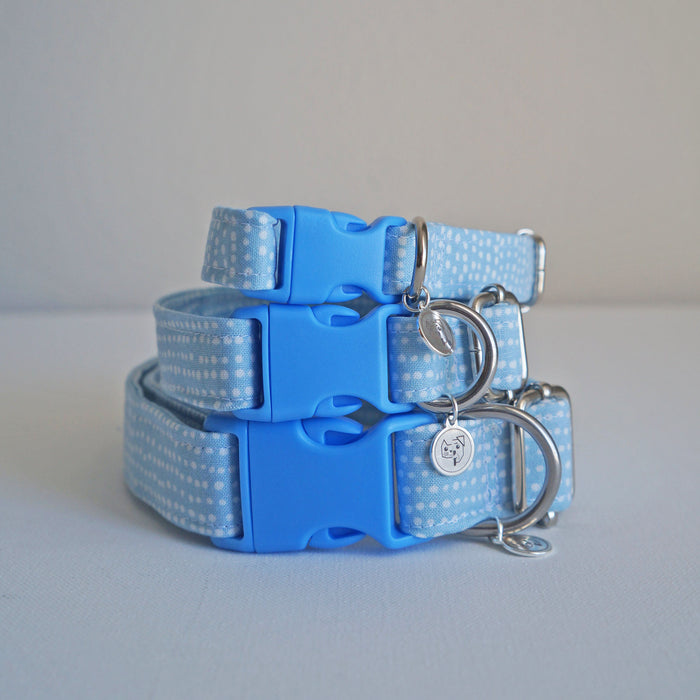 Blue Dotted Dog Collar