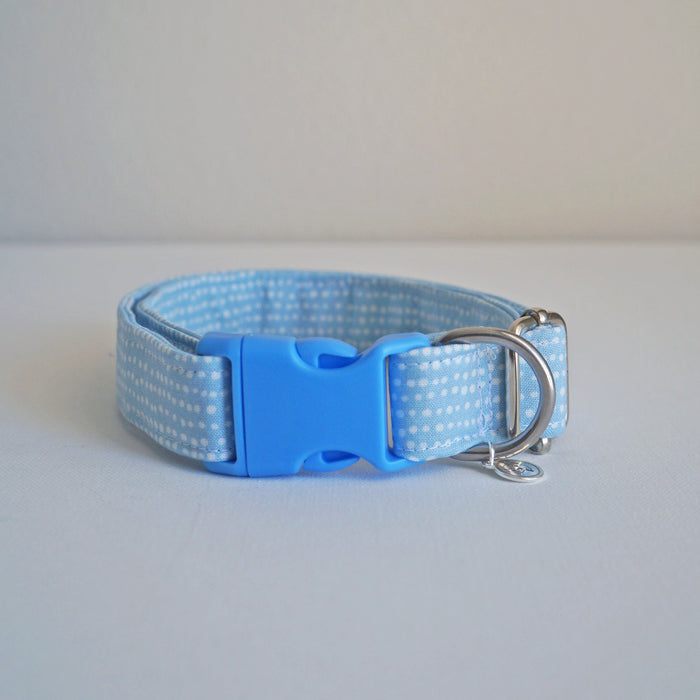Blue Dotted Dog Collar