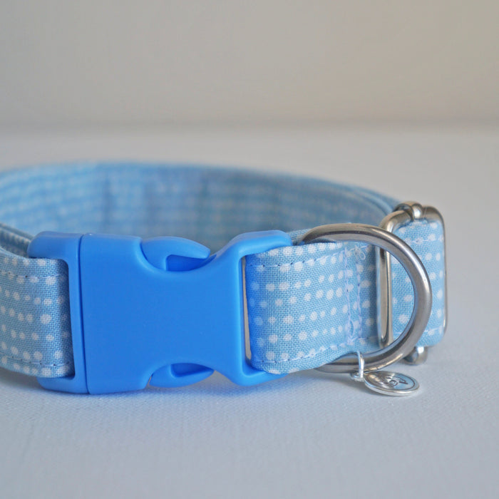 Blue Dotted Dog Collar