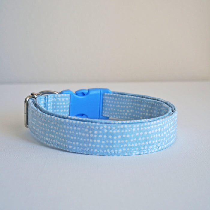 Blue Dotted Dog Collar
