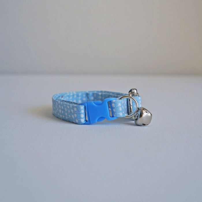Blue Dotted Cat Collar