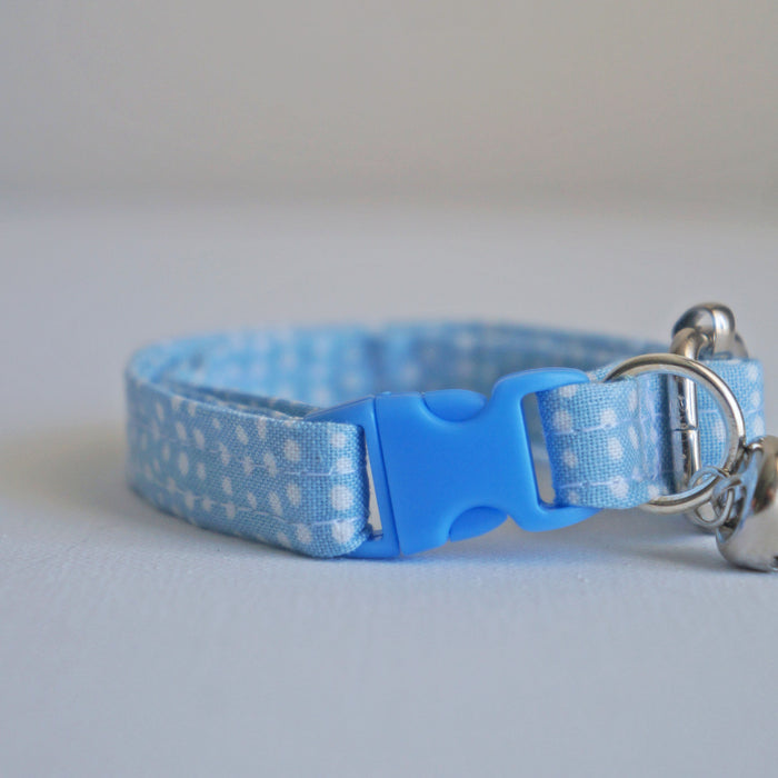 Blue Dotted Cat Collar