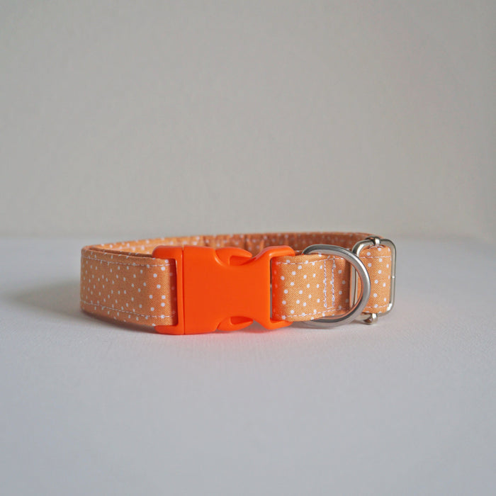 Orange Dotted Dog Collar