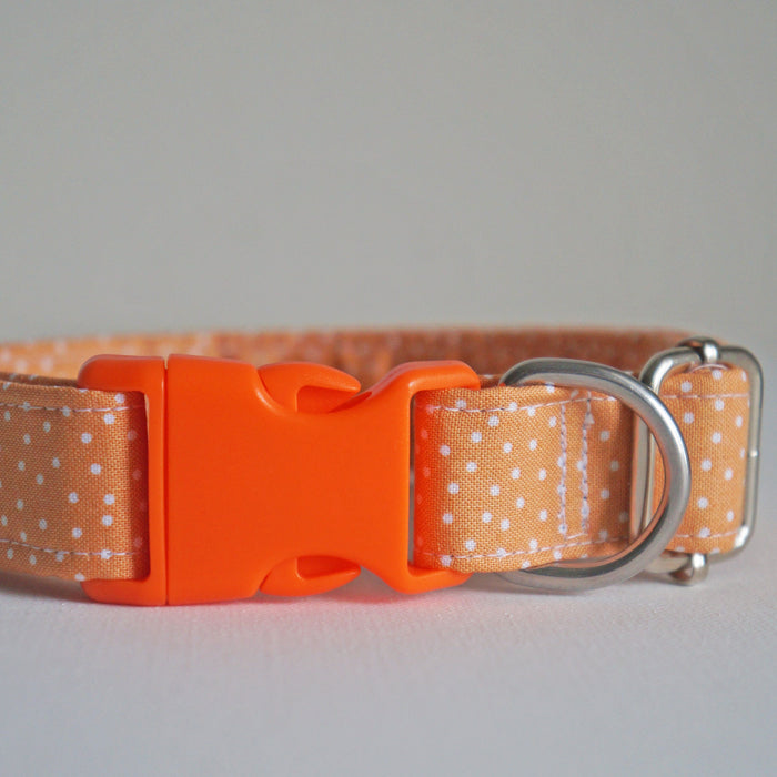 Orange Dotted Dog Collar