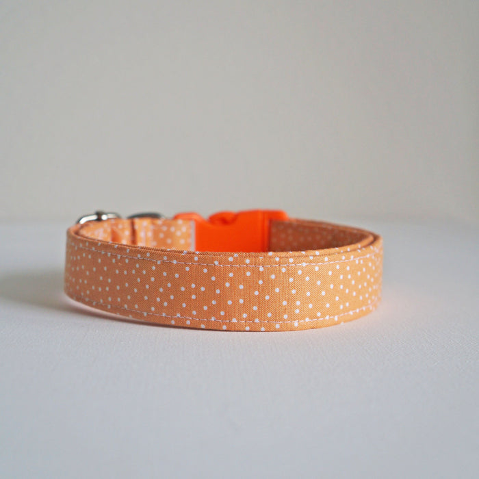 Orange Dotted Dog Collar