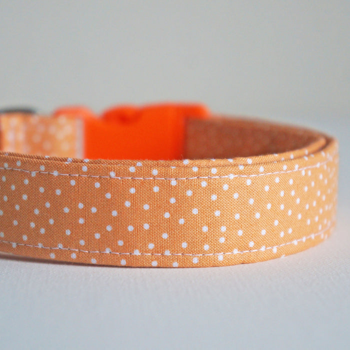 Orange Dotted Dog Collar