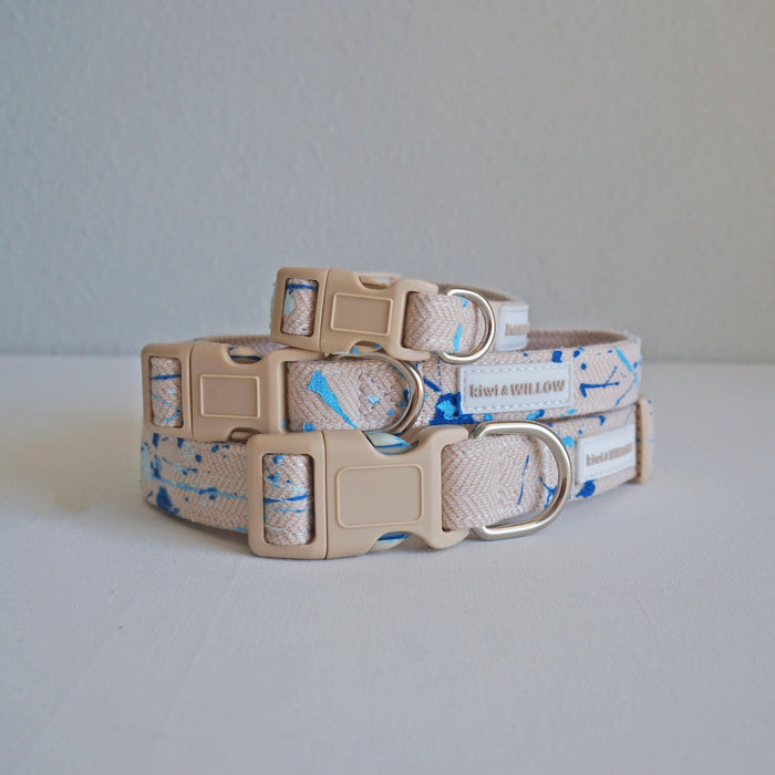 Blue Splash Dog Collar