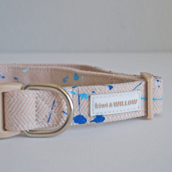 Blue Splash Dog Collar