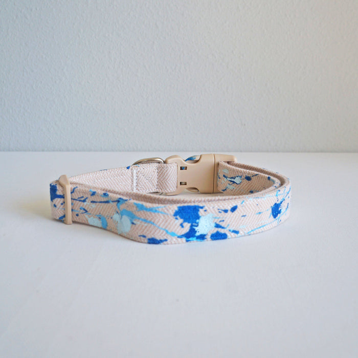 Blue Splash Dog Collar