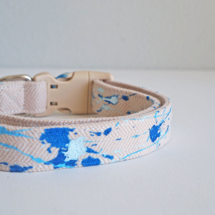 Blue Splash Dog Collar