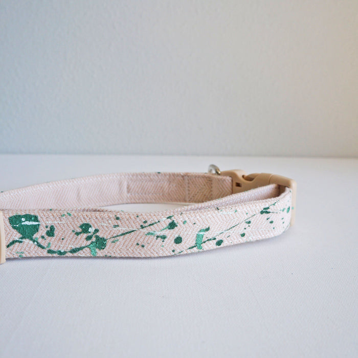 Green Splash Dog Collar