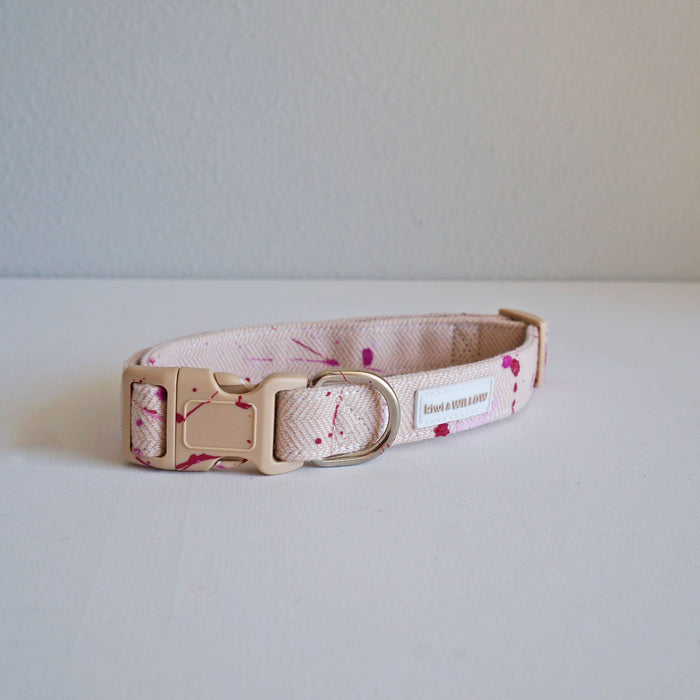 Pink Splash Dog Collar