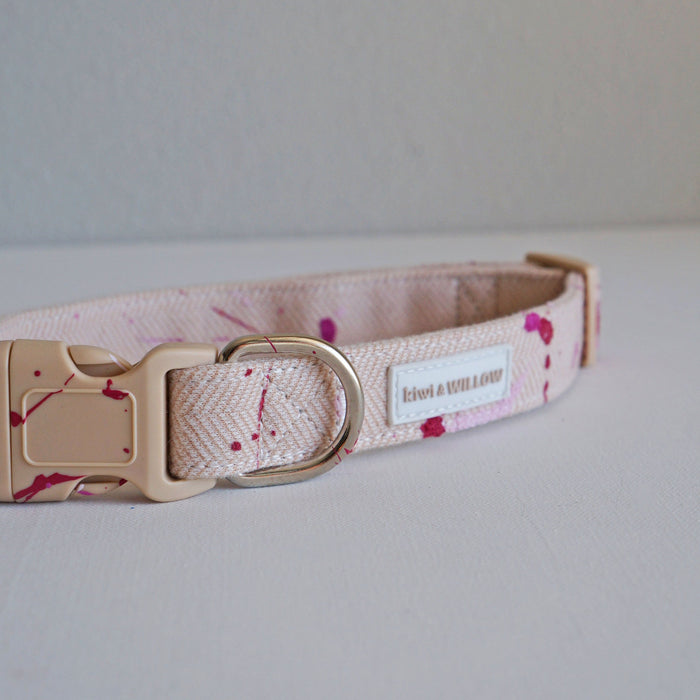 Pink Splash Dog Collar