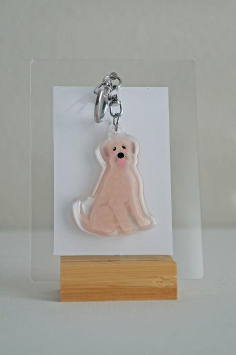 Wheaten Terrier Epoxy Keychain