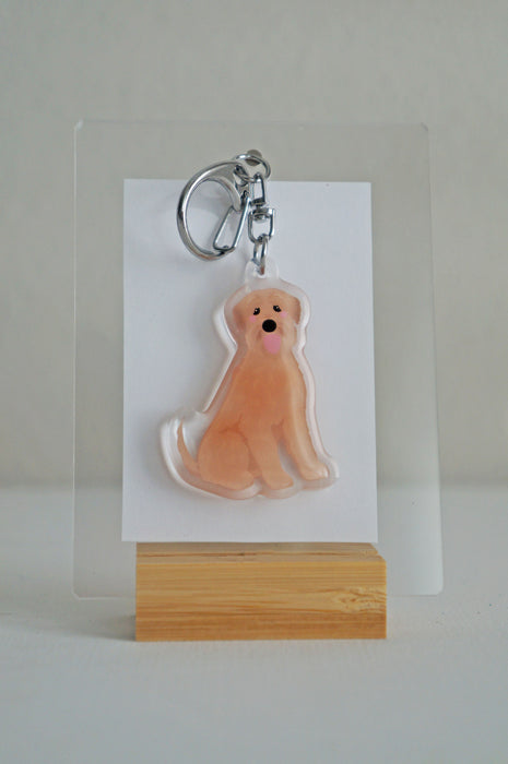 Wheaten Terrier Epoxy Keychain