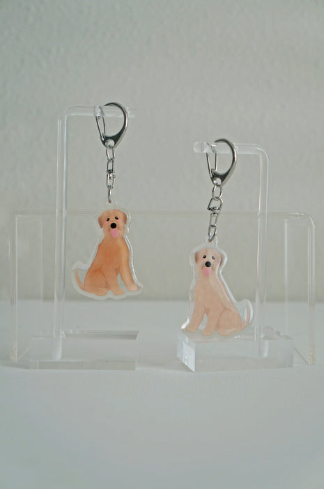 Wheaten Terrier Epoxy Keychain
