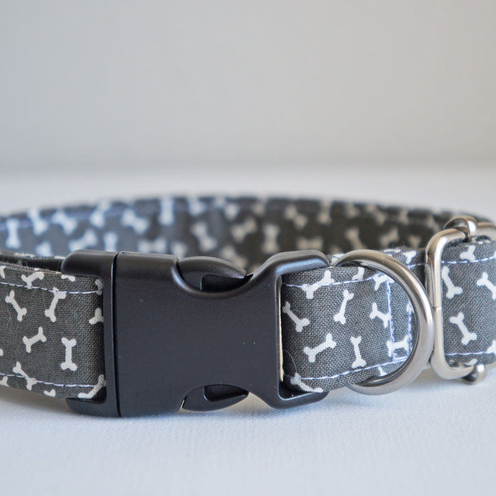 Grey Bones Dog Collar
