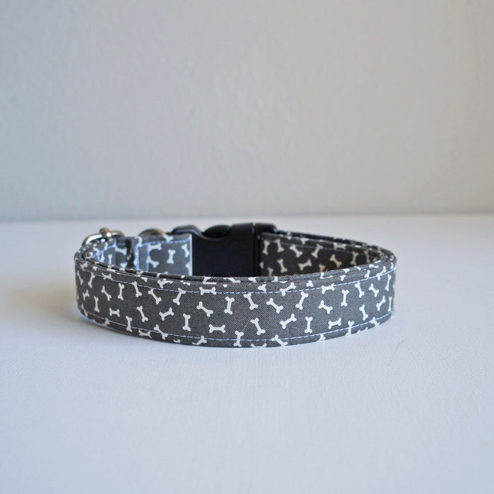 Grey Bones Dog Collar