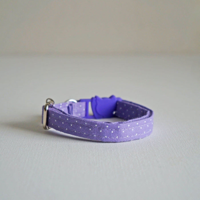 Lilac Dotted Cat Collar