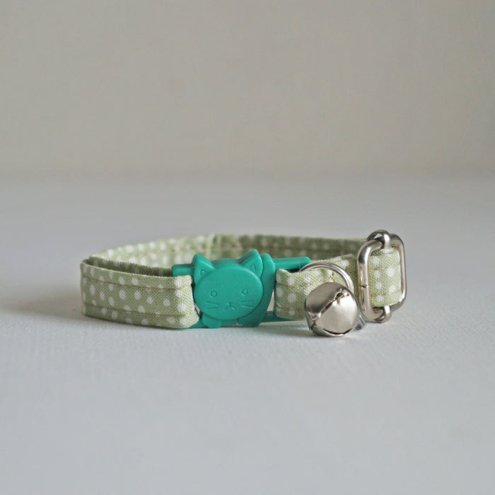 Sage Dotted Cat Collar