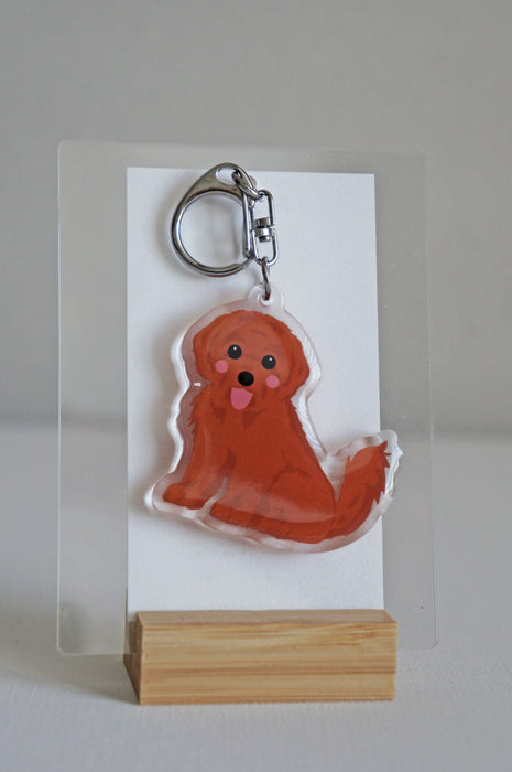 Cavapoo Epoxy Keychain
