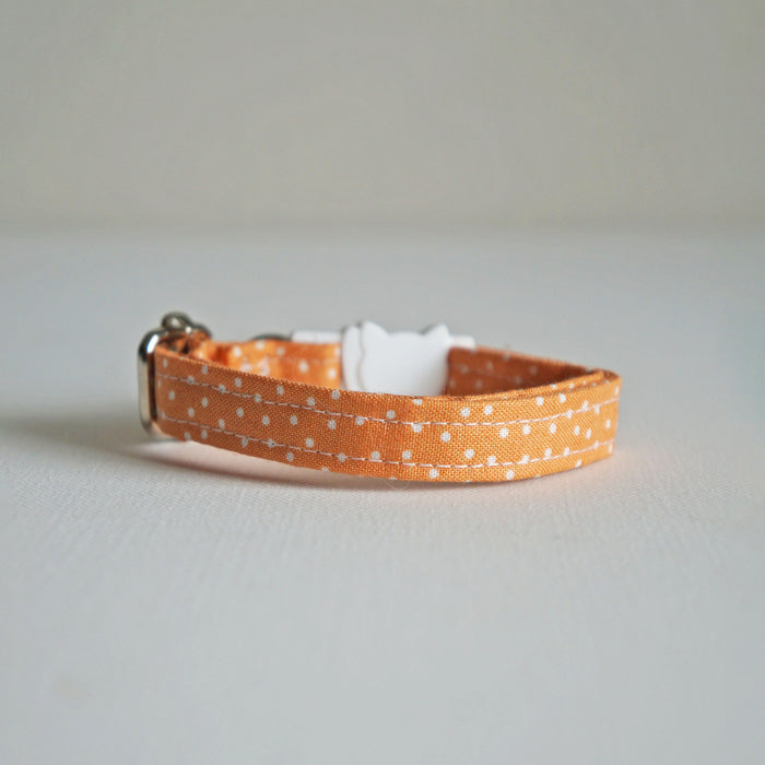 Orange Dotted Cat Collar