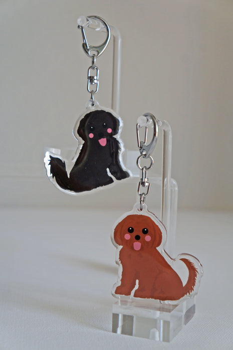Cavapoo Epoxy Keychain