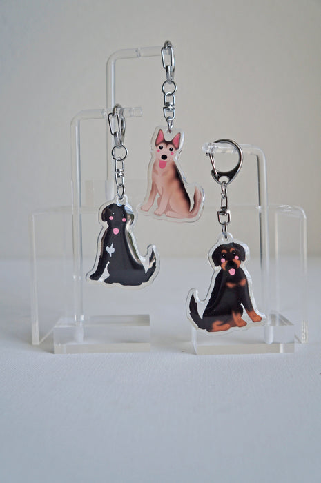 Shepherd Mix Epoxy Keychain
