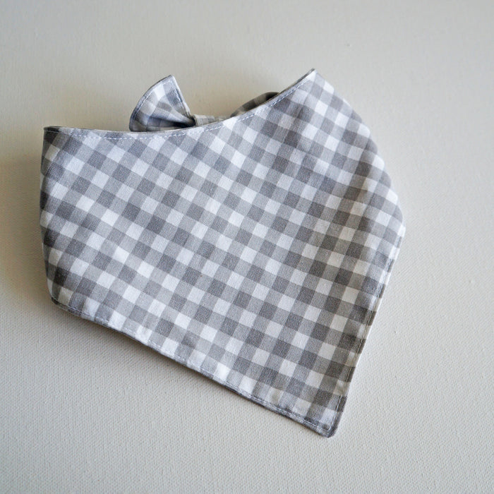 Grey Plaid Pet Bandanas