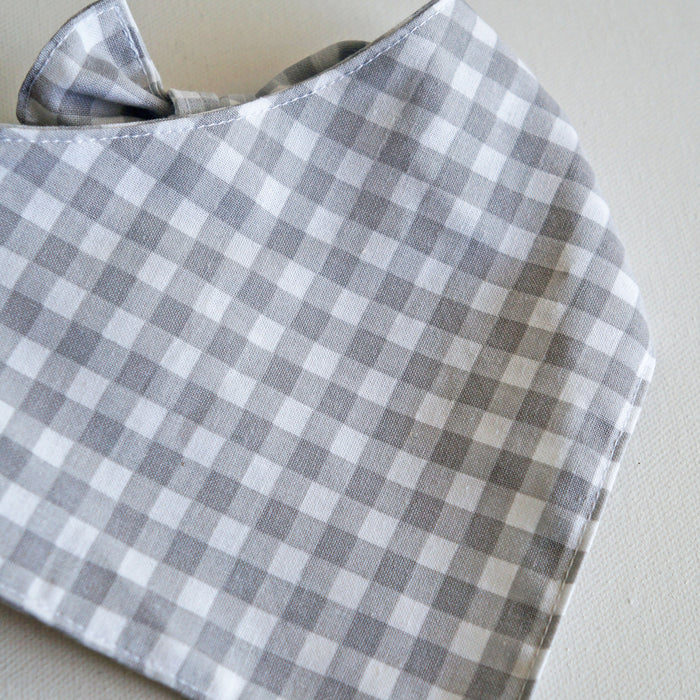 Grey Plaid Pet Bandanas
