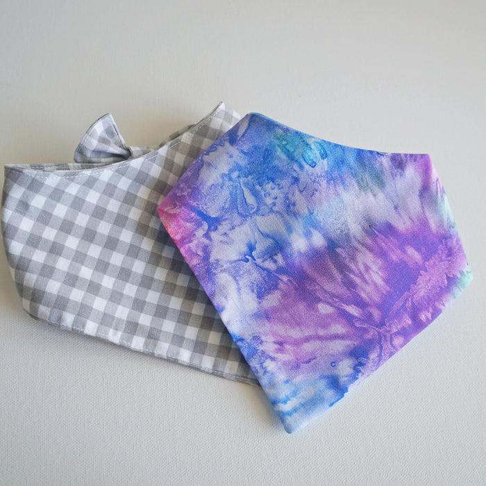 Grey Plaid Pet Bandanas