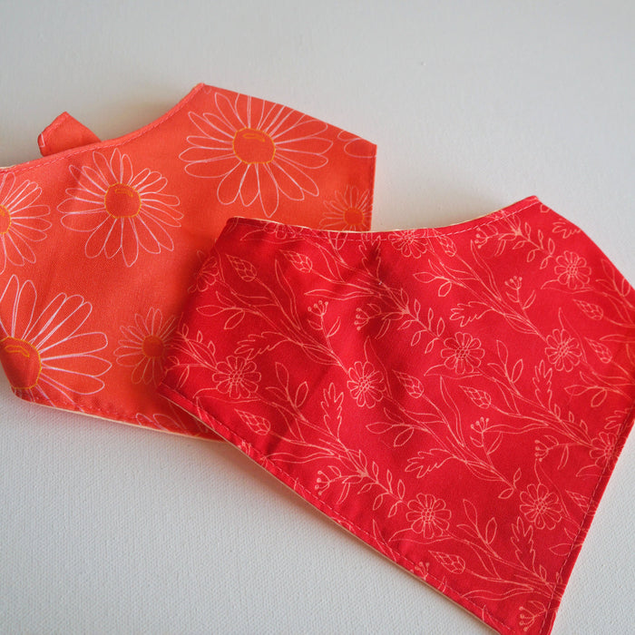 Red Floral Pet Bandanas