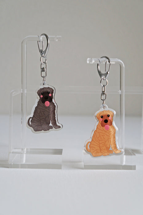 Shar Pei Epoxy Keychain