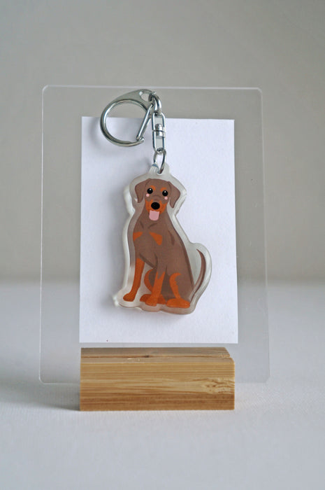 Doberman Epoxy Keychain