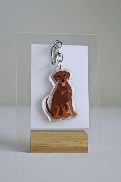 Doberman Epoxy Keychain