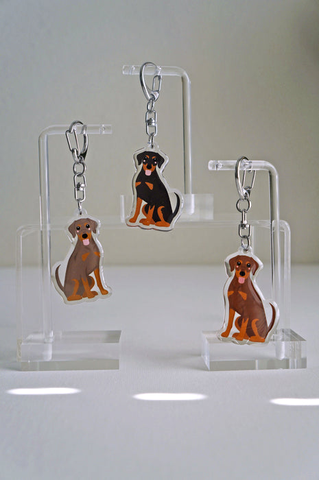 Doberman Epoxy Keychain